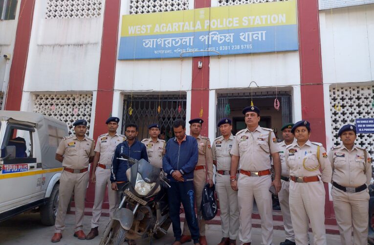 লক্ষাধিক টাকার ইয়াবা ট্যাবলেট সহ আটক ২, পশ্চিম আগরতলা থানায়।