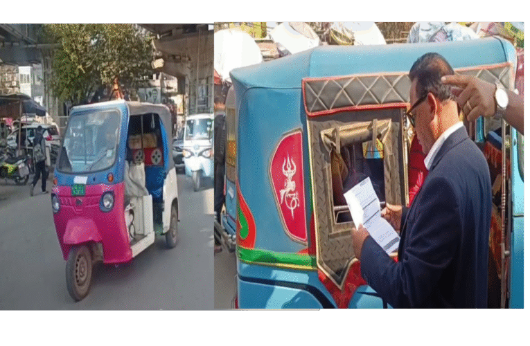 আগরতলা শহরে পরিবহন দপ্তরের বিশেষ অভিযান।